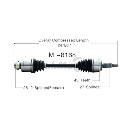 Surtrack Axle Cv Axle Shaft, Mi-8168 MI-8168
